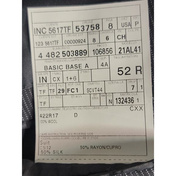 Tom Ford Blazer Mens SZ 52R (US 42) 100% Wool Black Gray Pinstripes Switzerland - Picture 7 of 16